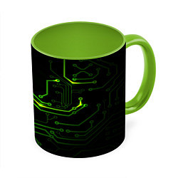 Кружка 3D Tehnology, цвет: 3D-белый + светло-зеленый