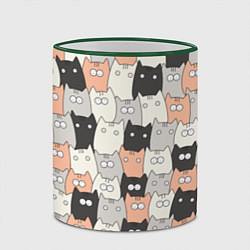Кружка 3D Котики, цвет: 3D-зеленый кант — фото 2