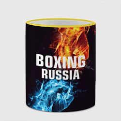 Кружка 3D Boxing Russia, цвет: 3D-желтый кант — фото 2