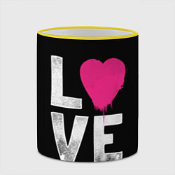 Кружка 3D Love Heart, цвет: 3D-желтый кант — фото 2