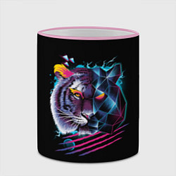 Кружка 3D Ретро тигр, цвет: 3D-розовый кант — фото 2