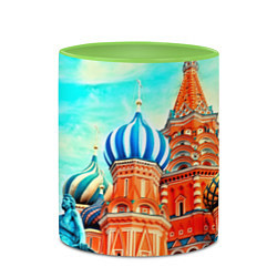 Кружка 3D Blue Kremlin, цвет: 3D-белый + светло-зеленый — фото 2