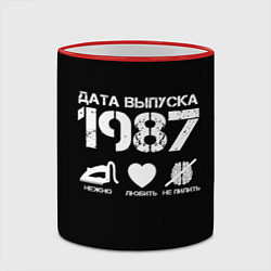 Кружка 3D Дата выпуска 1987, цвет: 3D-красный кант — фото 2