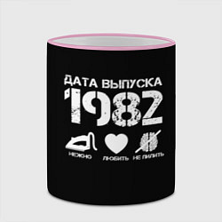 Кружка 3D Дата выпуска 1982, цвет: 3D-розовый кант — фото 2