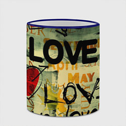 Кружка 3D Love letter, цвет: 3D-синий кант — фото 2