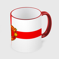 Кружка 3D Manchester Utd: England, цвет: 3D-красный кант