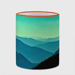 Кружка 3D Туманный лес, цвет: 3D-оранжевый кант — фото 2
