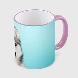 Кружка 3D Blue, цвет: 3D-розовый кант