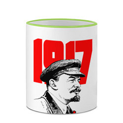 Кружка 3D Ленин 1917, цвет: 3D-светло-зеленый кант — фото 2