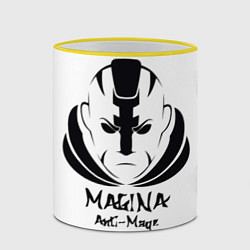 Кружка 3D Magina: Anti-Mage, цвет: 3D-желтый кант — фото 2