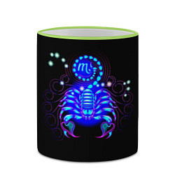 Кружка 3D Космический Скорпион, цвет: 3D-светло-зеленый кант — фото 2