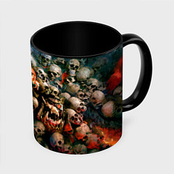 Кружка 3D Warhammer 40k: Skulls, цвет: 3D-белый + черный