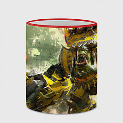 Кружка 3D WH40k warboss, цвет: 3D-красный кант — фото 2