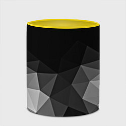 Кружка 3D Abstract gray, цвет: 3D-белый + желтый — фото 2