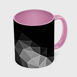 Кружка 3D Abstract gray, цвет: 3D-белый + розовый