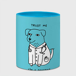 Кружка 3D Trust me, цвет: 3D-белый + небесно-голубой — фото 2
