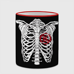 Кружка 3D Кукрыниксы: Скелет, цвет: 3D-красный кант — фото 2
