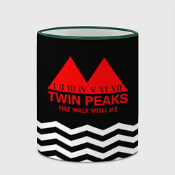 Кружка 3D Fire walk with me, цвет: 3D-зеленый кант — фото 2