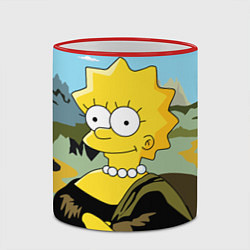 Кружка 3D Mona Liza, цвет: 3D-красный кант — фото 2