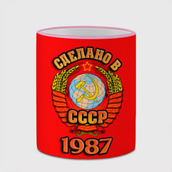 Кружка 3D Сделано в 1987 СССР, цвет: 3D-розовый кант — фото 2