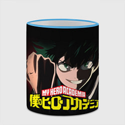 Кружка 3D Моя геройская академия, цвет: 3D-небесно-голубой кант — фото 2