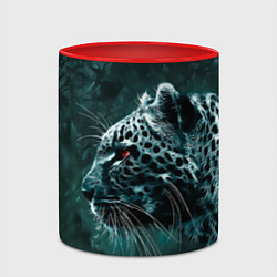 Кружка 3D Леопард, цвет: 3D-белый + красный — фото 2