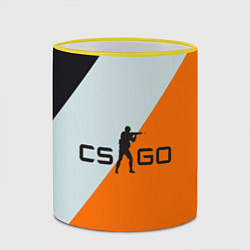 Кружка 3D CS:GO Asiimov Lines, цвет: 3D-желтый кант — фото 2