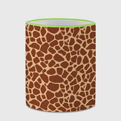 Кружка 3D Жираф, цвет: 3D-светло-зеленый кант — фото 2