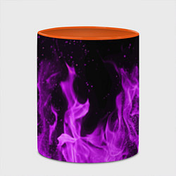 Кружка 3D Фиолетовый огонь, цвет: 3D-белый + оранжевый — фото 2