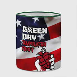 Кружка 3D Green Day American Idiot, цвет: 3D-зеленый кант — фото 2
