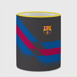 Кружка 3D Barcelona FC: Dark style, цвет: 3D-желтый кант — фото 2