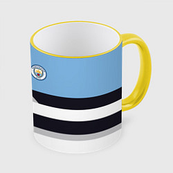 Кружка цветная Manchester City FC: White style