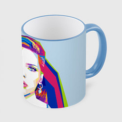 Кружка цветная Scarlett Johansson