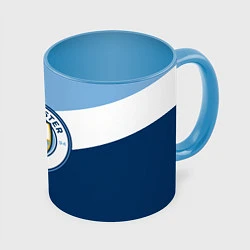 Кружка 3D FC Manchester City: Colors, цвет: 3D-белый + небесно-голубой