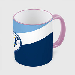 Кружка 3D FC Manchester City: Colors, цвет: 3D-розовый кант