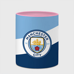 Кружка 3D FC Manchester City: Colors, цвет: 3D-белый + розовый — фото 2