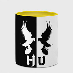 Кружка 3D HU: Black & White, цвет: 3D-белый + желтый — фото 2
