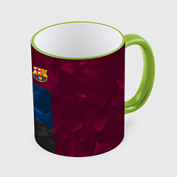 Кружка цветная FC Barcelona: Dark polygons