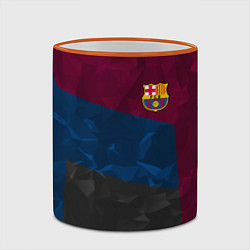 Кружка 3D FC Barcelona: Dark polygons, цвет: 3D-оранжевый кант — фото 2
