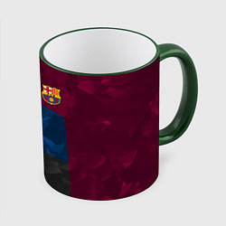 Кружка цветная FC Barcelona: Dark polygons