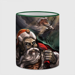 Кружка 3D Bad Santa Claus, цвет: 3D-зеленый кант — фото 2