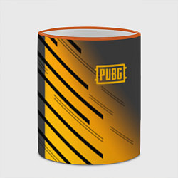 Кружка 3D PUBG: Lines Style, цвет: 3D-оранжевый кант — фото 2