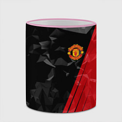 Кружка 3D FC Manchester United: Abstract, цвет: 3D-розовый кант — фото 2