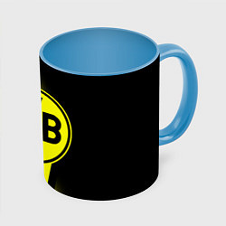 Кружка 3D FC Borussia Dortmund: Storm, цвет: 3D-белый + небесно-голубой