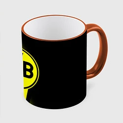 Кружка 3D FC Borussia Dortmund: Storm, цвет: 3D-оранжевый кант