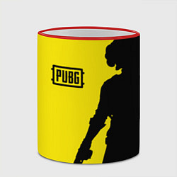 Кружка 3D PUBG: Yellow Shadow, цвет: 3D-красный кант — фото 2