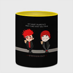 Кружка 3D 21 Pilots: Stressed Out, цвет: 3D-белый + желтый — фото 2