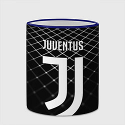 Кружка 3D FC Juventus: Black Lines, цвет: 3D-синий кант — фото 2