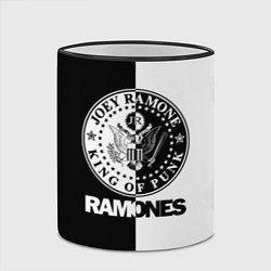 Кружка 3D Ramones B&W, цвет: 3D-черный кант — фото 2