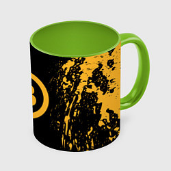 Кружка 3D Bitcoin Master, цвет: 3D-белый + светло-зеленый
